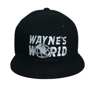 Waynes World Flat Brim, Embroidered Cap World Dad Baseball Snapback